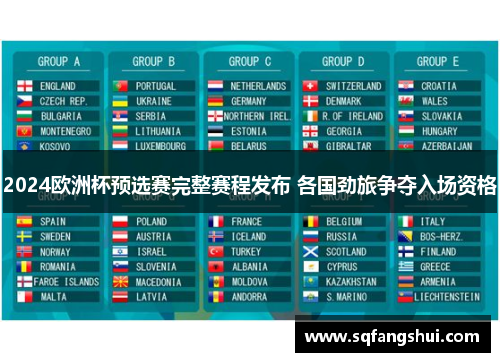 2024欧洲杯预选赛完整赛程发布 各国劲旅争夺入场资格